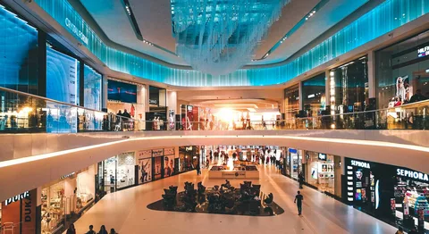 Modern Retail Spaces Offering Shopping and Entertainment